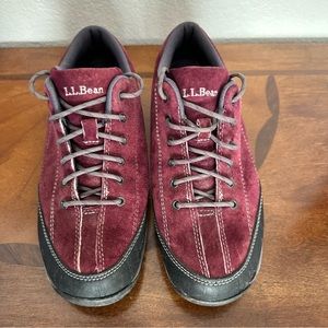 L.L. Bean Women's Suede Lace Up Trail Sneakers Shoes Purple Size 8
